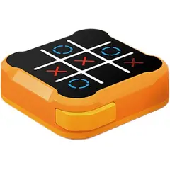 VATYERTY - Juego de mesa portátil de tres en raya de doble opción para viajes Naranja
