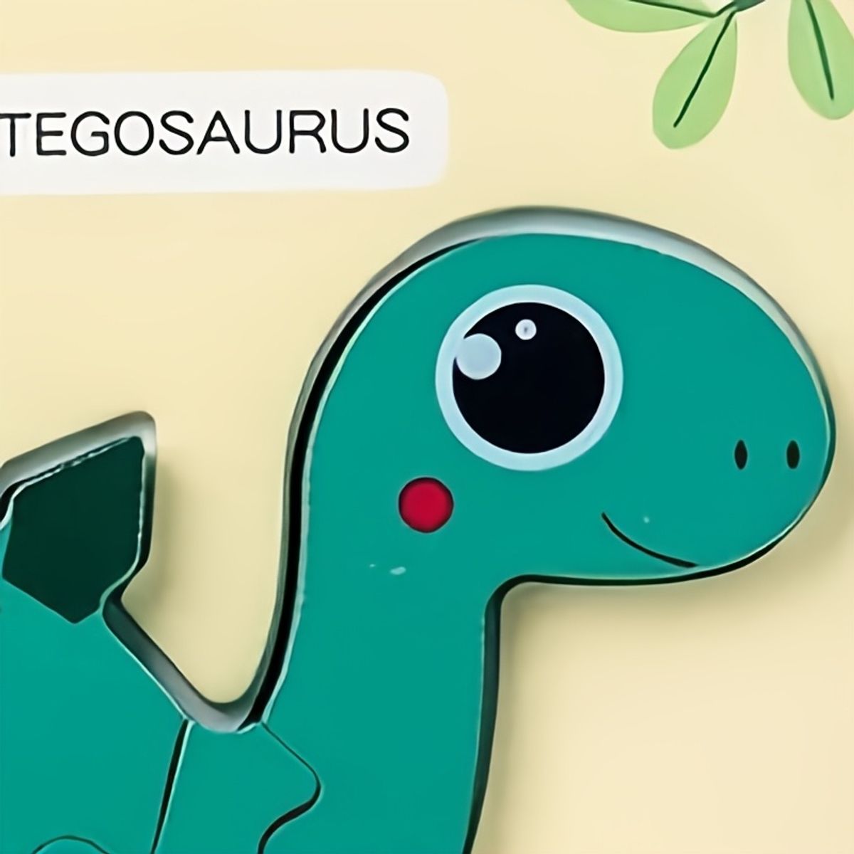 VATYERTY - Rompecabezas de dinosaurio estegosaurio de madera Extrokids