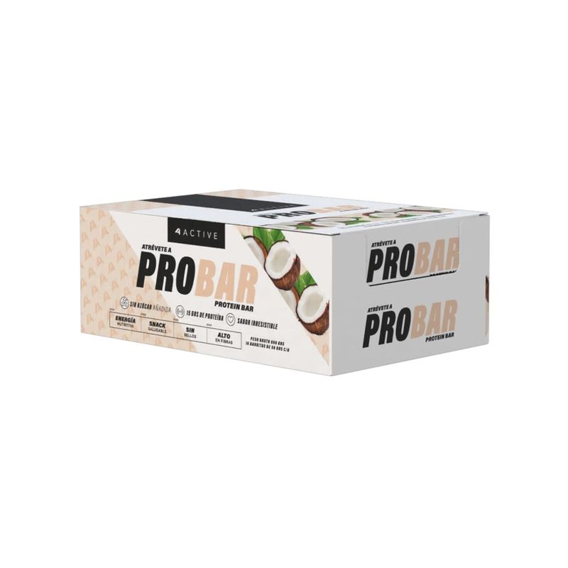 4ACTIVE - BOX 16 BARRAS PROBAR PROTEIN BAR COCO - 4ACTIVE