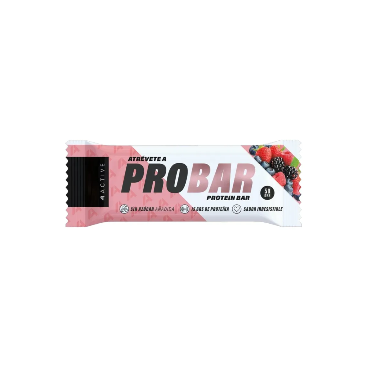 4ACTIVE - BOX 16 BARRAS PROBAR PROTEIN BAR FRUTOS ROJOS - 4ACTIVE