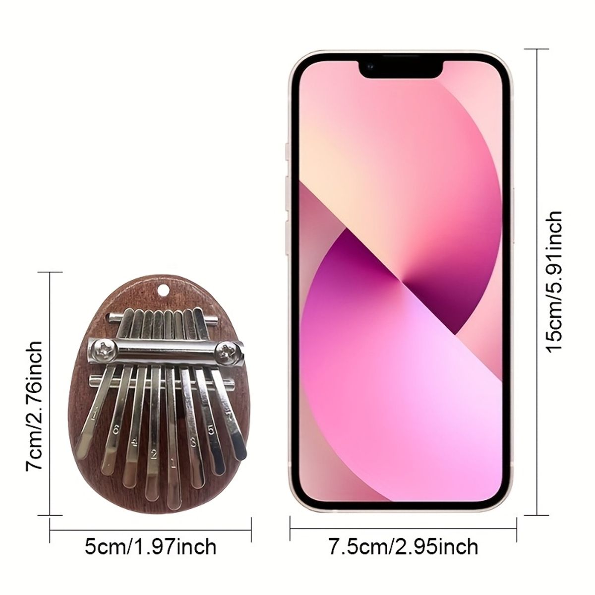 VATYERTY - Mini Kalimba de 8 teclas de alta calidad Multi