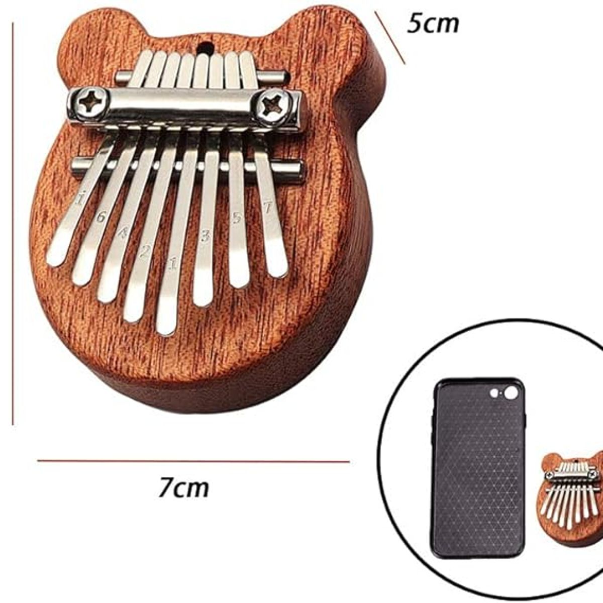 VATYERTY - Mini Kalimba de 8 teclas de alta calidad Beige