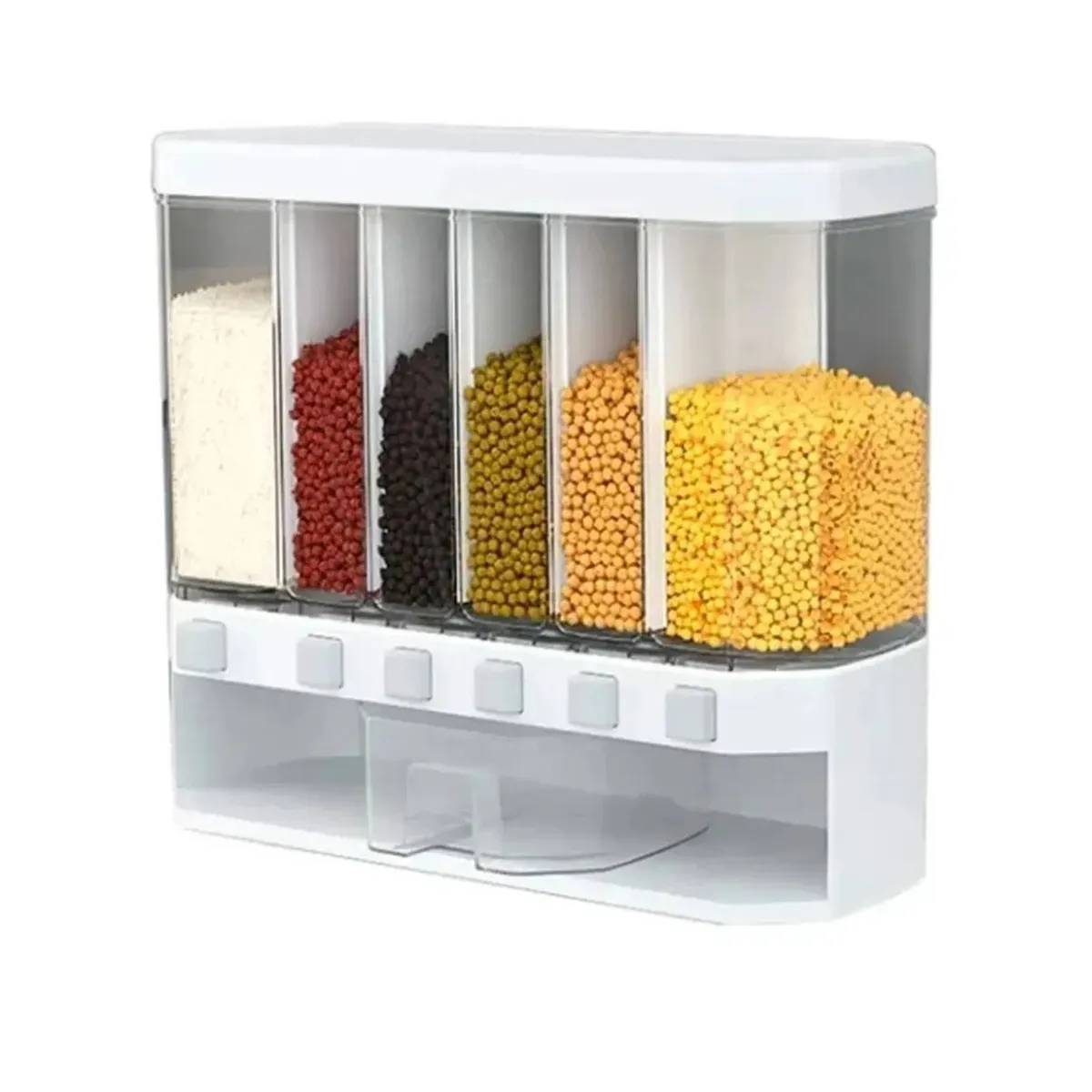 GENERICO - Dispensador De Granos,Cereales, Pastas De 6 Piezas