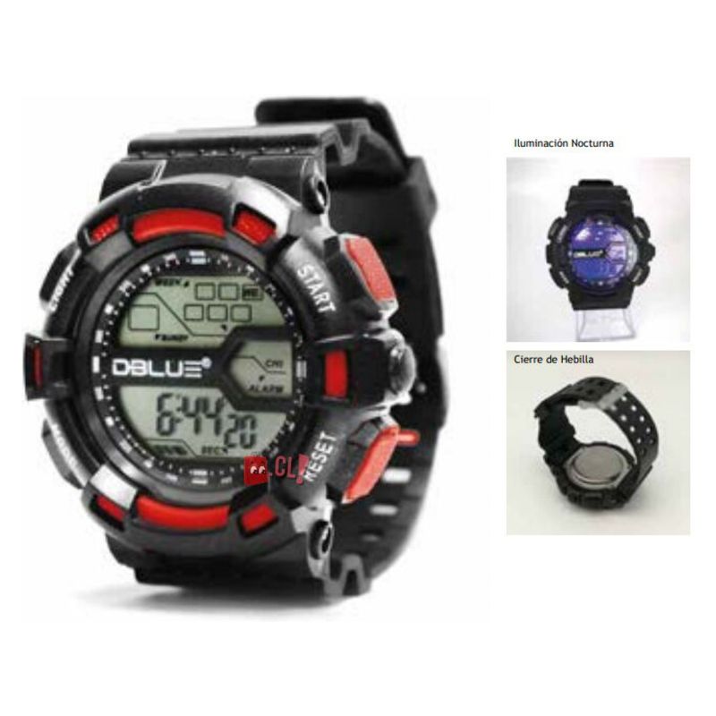 DBLUE - Reloj Deportivo Sumergible 30Mt Colores Puntostore