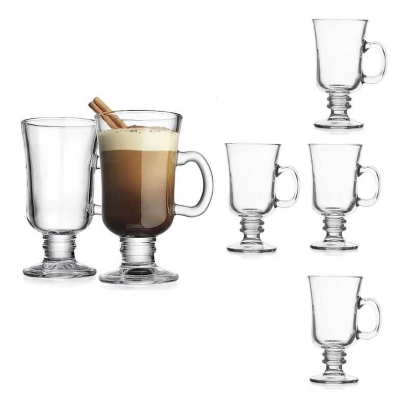 GENERICO - 6 Tazas Grandes Café Cacuchino Chocolate 250ml