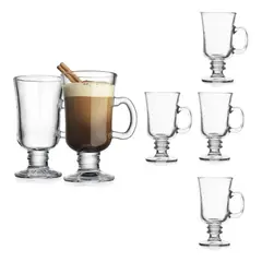 GENERICO - 6 Tazas Grandes Café Cacuchino Chocolate 250ml