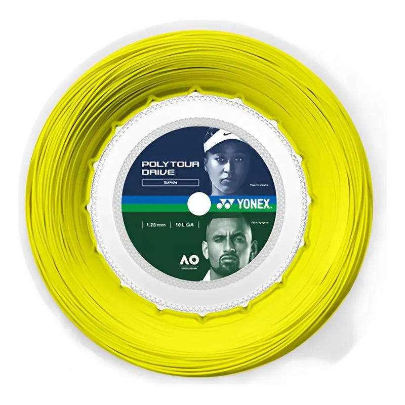 YONEX - Rollo de Cuerda Yonex Poly Tour Drive Amarillo 1.25 - 200m