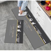 Pack 2 Alfombra De Cocina Antideslizante Piso Entrada De Baño