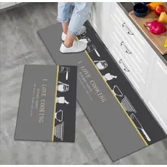 GENERICO - Pack 2 Alfombra De Cocina Antideslizante Piso Entrada De Baño