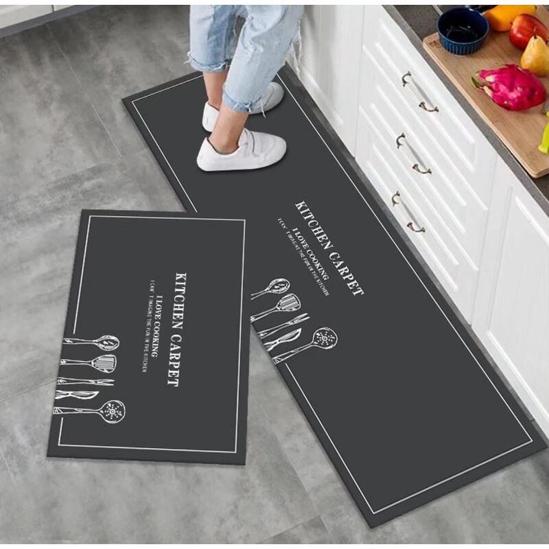 GENERICO - Pack 2 Alfombra De Cocina Antideslizante Piso Entrada De Baño