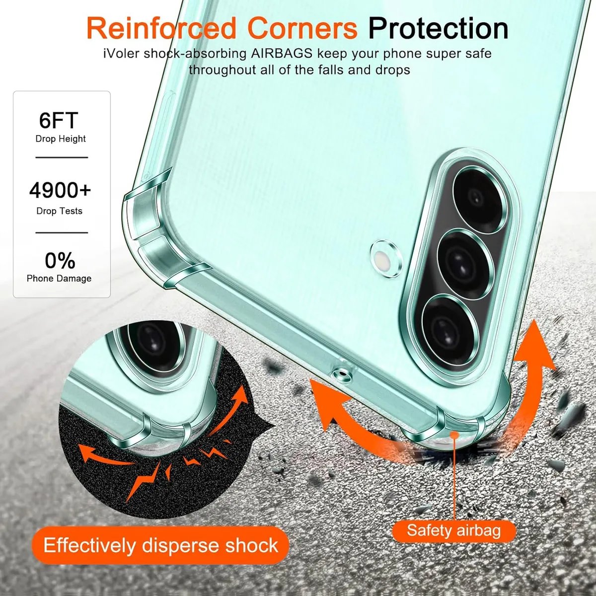 GENERICO - CARCASA PARA GALAXY A26 5G TRANSPARENTE ESQUINAS REFORZADAS