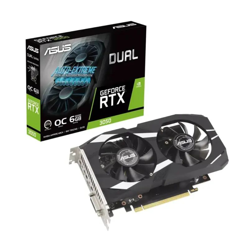 ASUS - Tarjeta de Video ASUS Dual GeForce RTX 3050 OC Edition de 6GB GDDR6