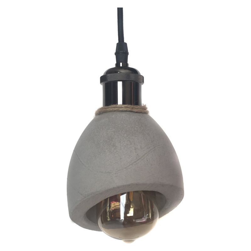 DECO CONCRETE - Lámpara Colgante Diagonal 60 W Concreto Gris