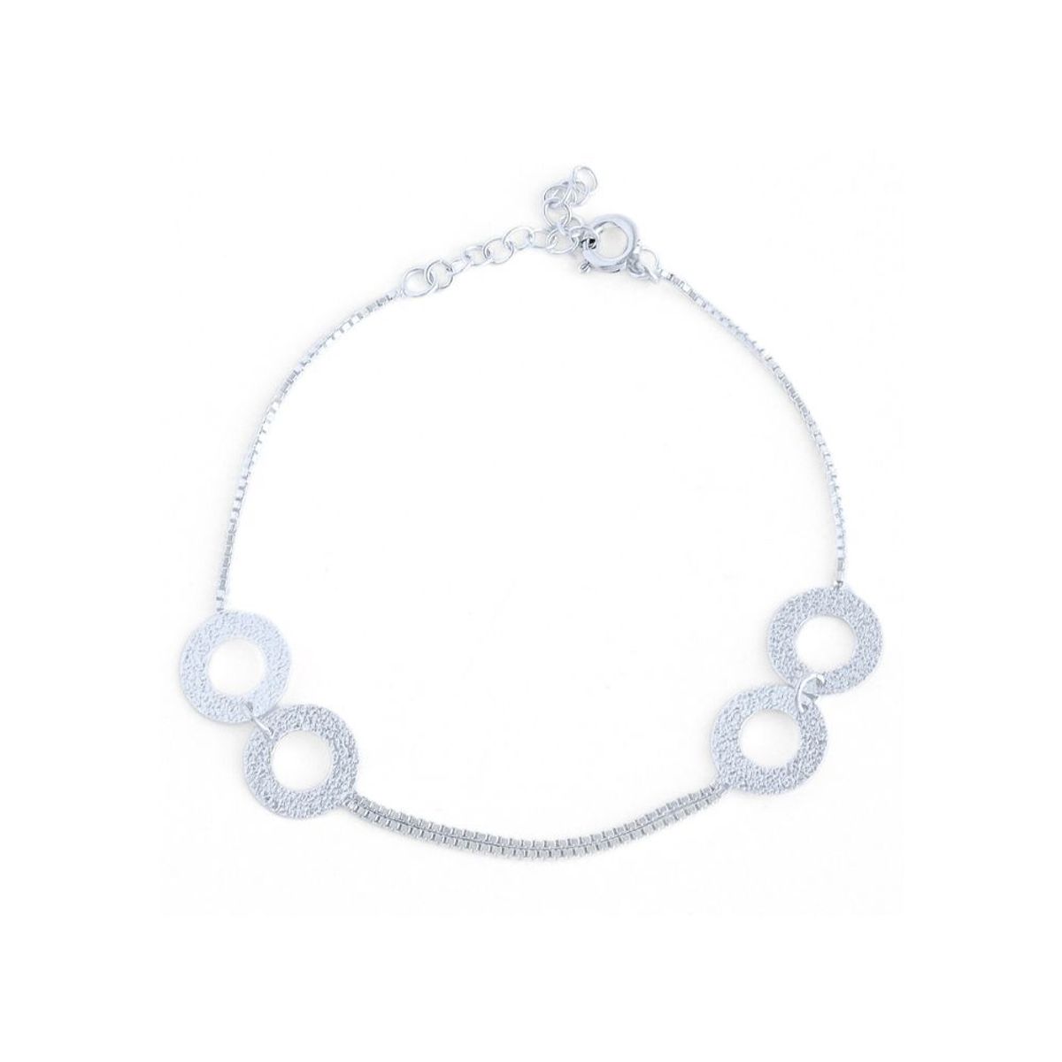 MABELITA - Pulsera de Plata 925 Aros Satinados