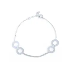 MABELITA - Pulsera de Plata 925 Aros Satinados