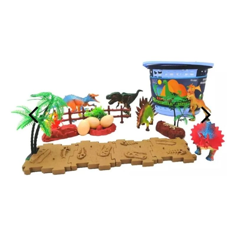 GENERICO - Set Mundo De Dinosaurios + Accesorios  Juguete Educativo y Divertido