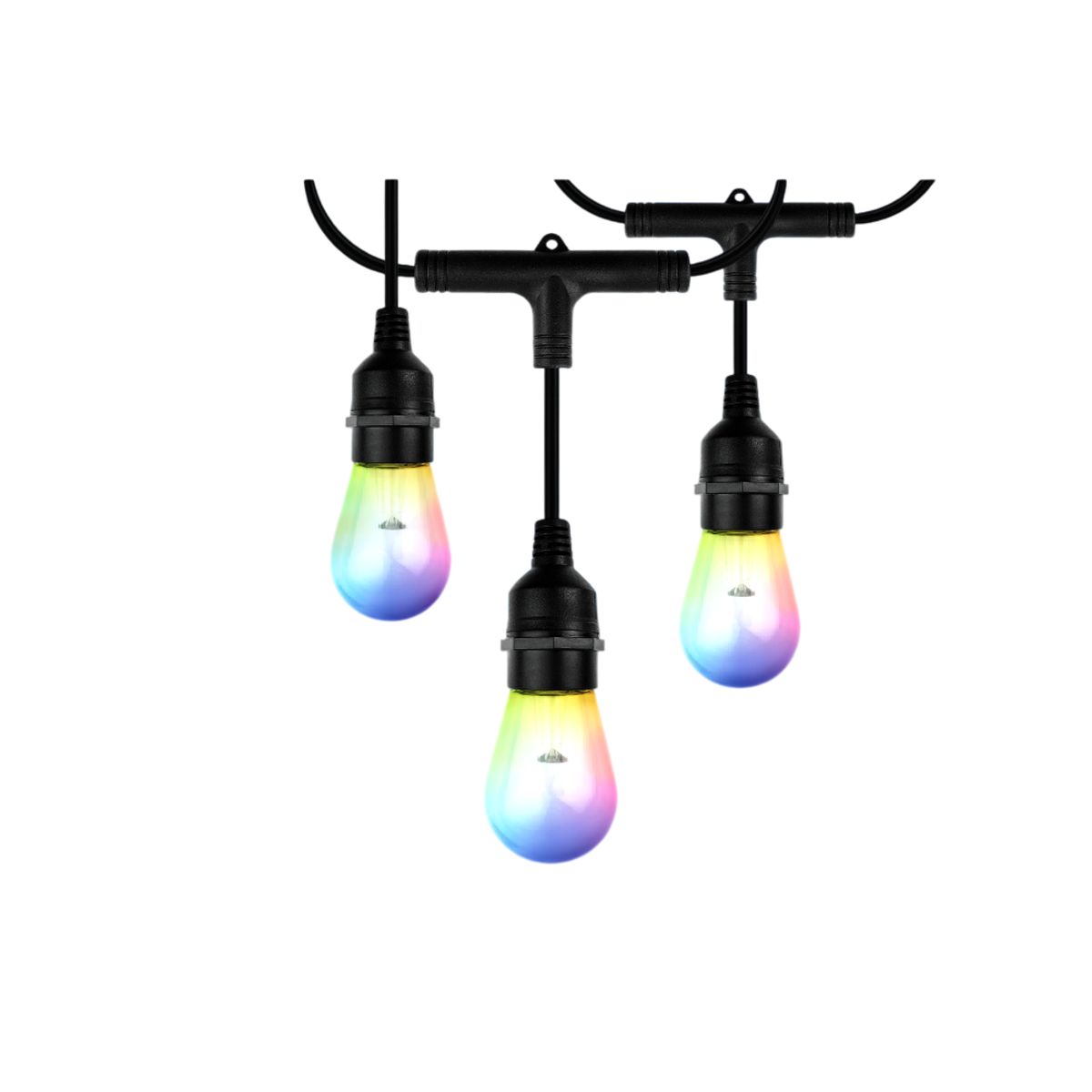 NEXXT SOLUTIONS - Nexxt Guirnalda Luces Inteligentes WiFi 14.6m 24 LED RGB Exterior IP65