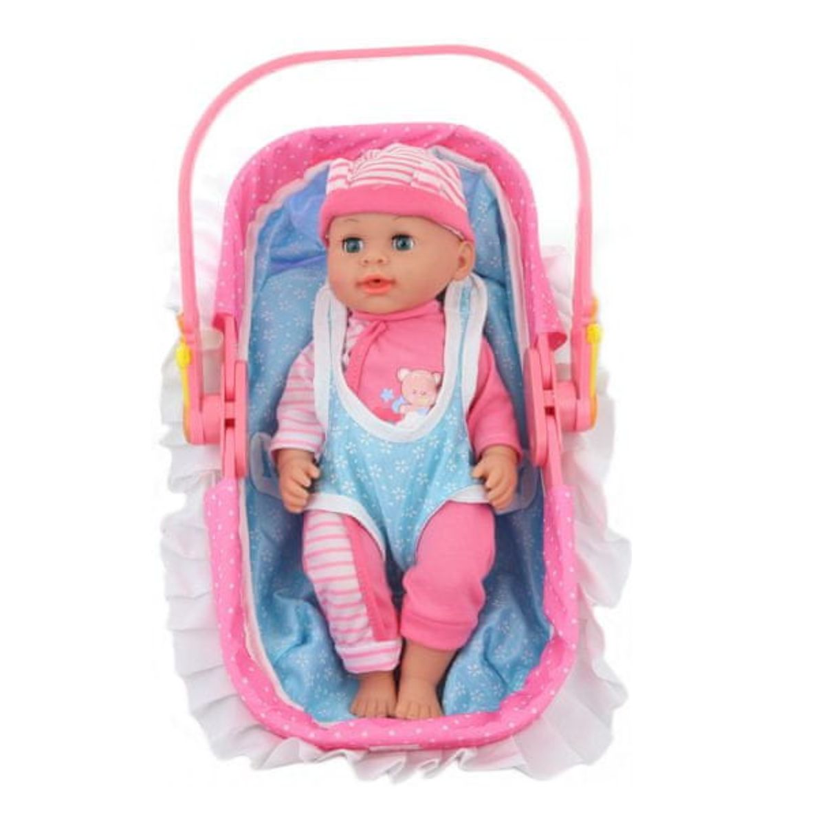 GENERICO - Muñeca Con Porta Bebe Mas Mamadera Y Sonidos