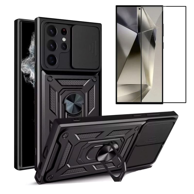 BELKRA - Carcasa Para Samsung S25 Ultra + Mica Vidrio Lamina