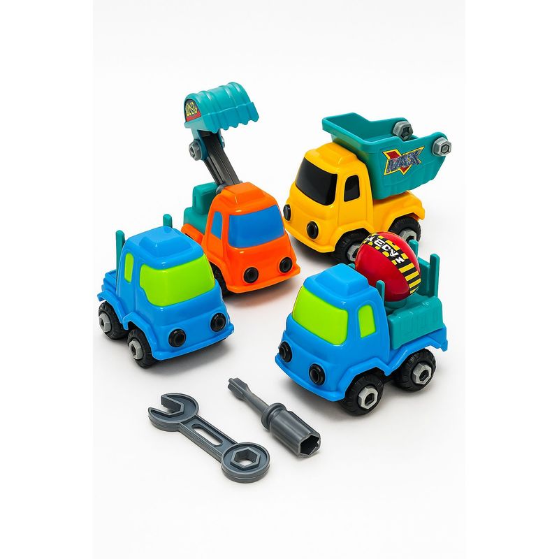 GENERICO - Set Autitos De Construccion Tracción Armable Niños