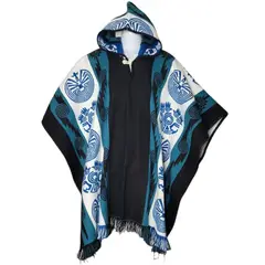 MORLAN - Poncho de Lana De Alpaca - Ecuatoriana Capucha Cálido Liviano