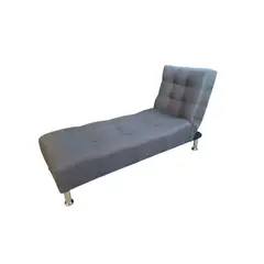 GENERICO - SITIAL SOFA FUTON DESCANSO GRIS LINO