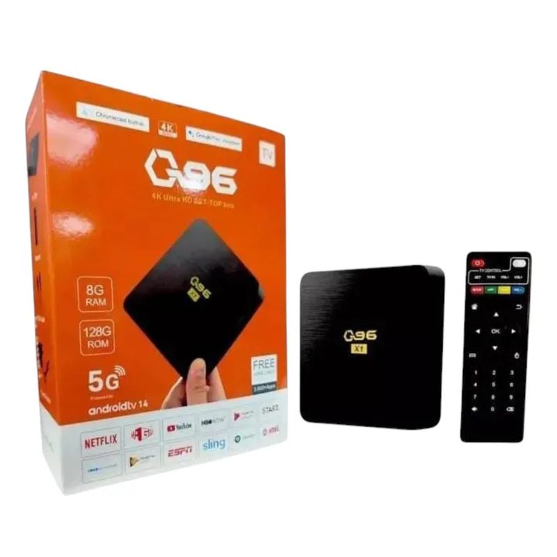 GENERICO - TV BOX Q96  4K , ANDROID 14 , 8 RAM , 128 MEMORIA INTERNA