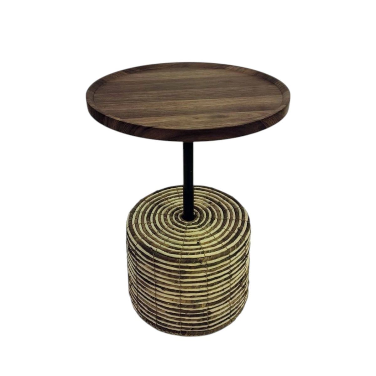 OEM - Mesa De Centro Mesa Lateral Base Mimbre Deco Circular