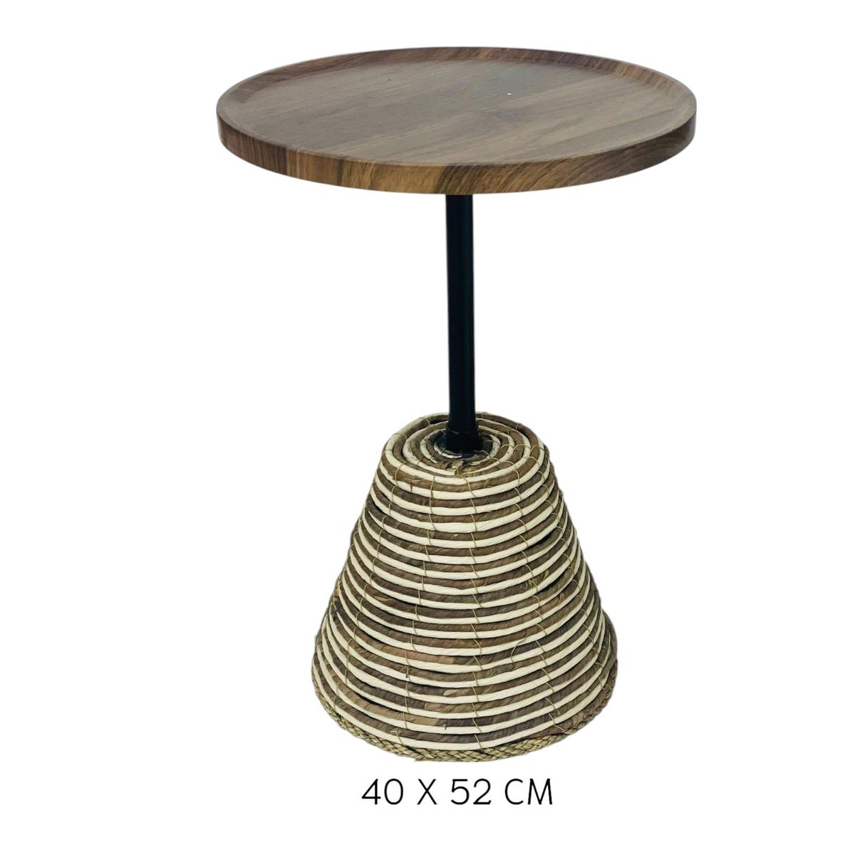 OEM - Mesa De Centro Mesa Lateral Base Mimbre Deco Triangular