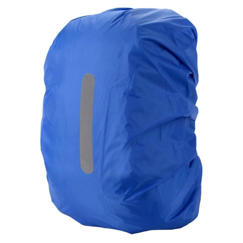GENERICO - Cubre Mochila Cobertor Impermeable Reflectante 80lts Azul