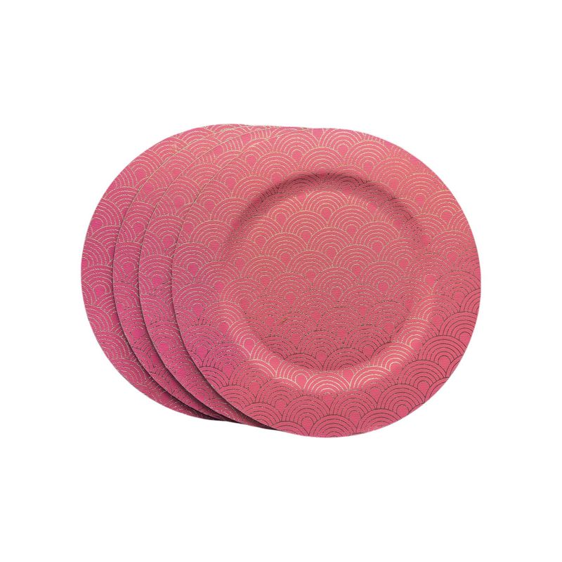 GENERICO - Pack 4 Plato De Decoracion Hogar Decorativo Diseños 30cm