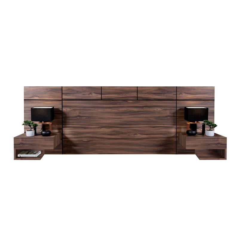 WEBDECOR - Respaldo de Cama King Nogal Terracota