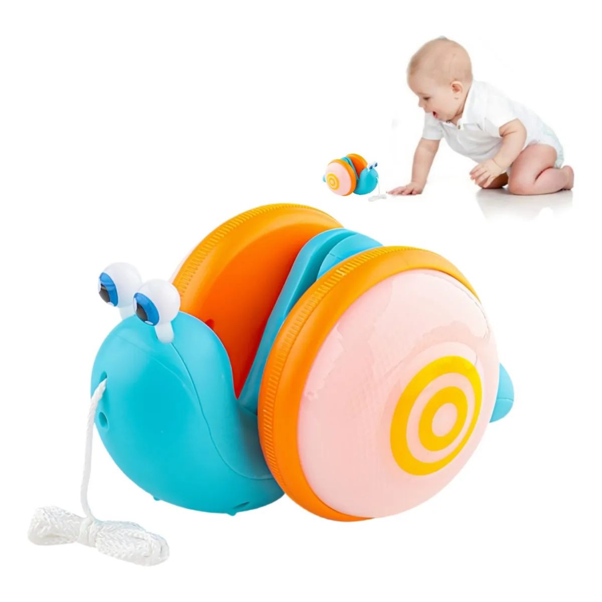 GENERICO - Juguete Para Bebés Y Niños Caracol De Arrastre Con Luces Led