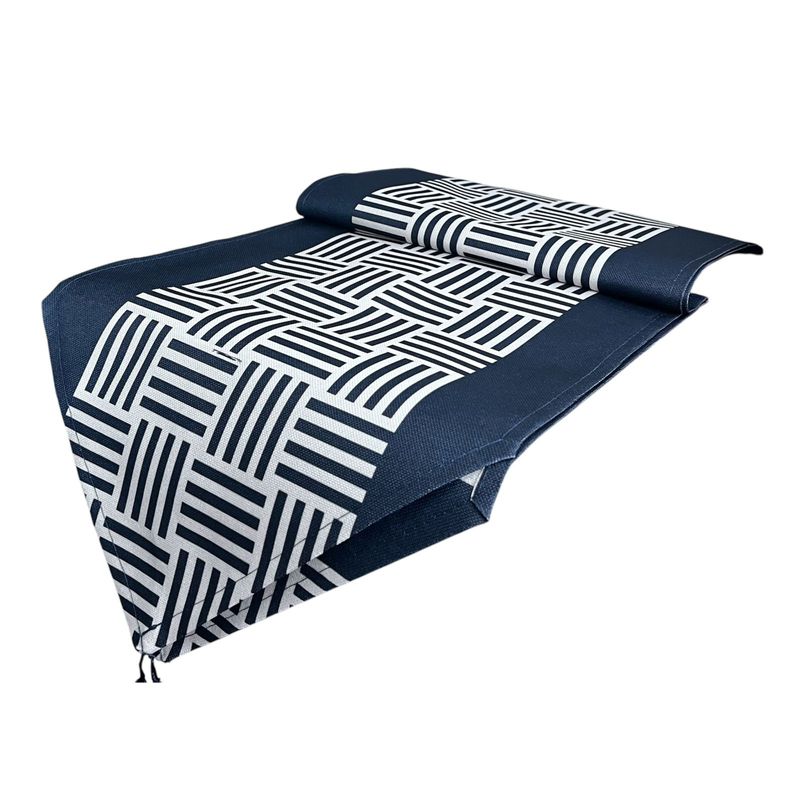 OEM - Mantel Camino De Mesa Con Diseño En Medio Azul 180x30cm