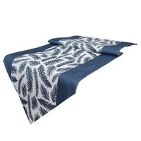 Mantel Camino De Mesa Con Diseño En Medio Azul 180x30cm