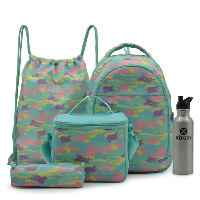XTREM - Xtrem Set 5 Piezas Mochila + Lonchera + Estuche + Botella De Agua + Bolso Deportivo