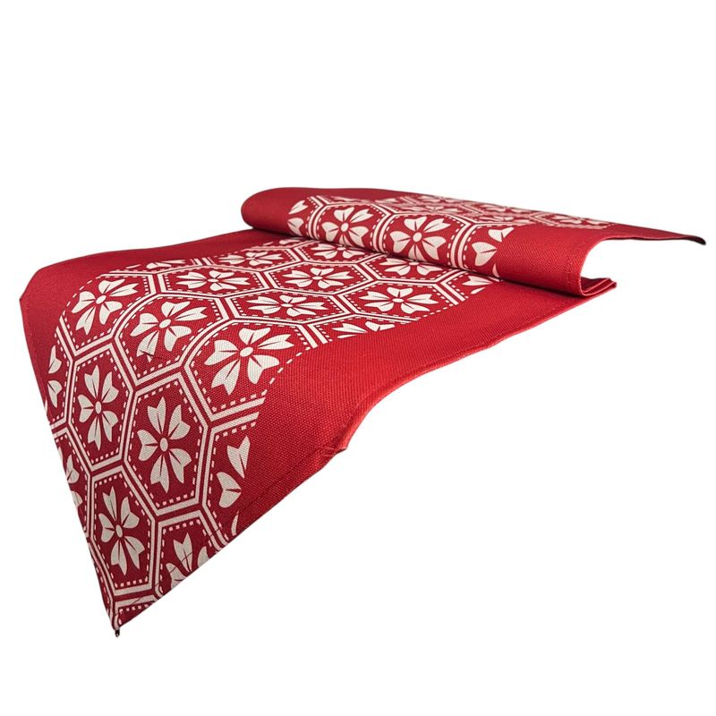 OEM - Mantel Camino De Mesa Con Diseño En Medio Rojo 180x30cm