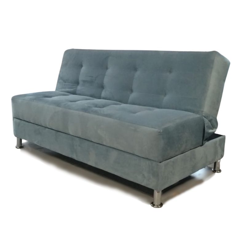 MUEBLES HVM - Futon Cama Baul Patagonia Azul petroleo