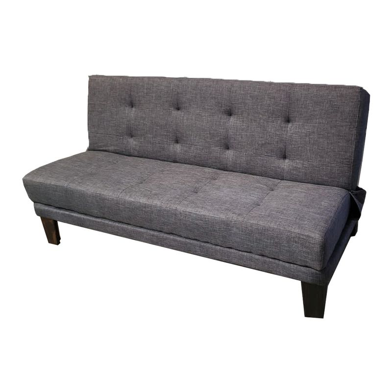 MUEBLES HVM - Futon Cama Patagonia Gris Lino Pmadera