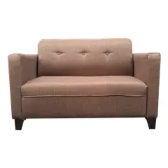 MUEBLES HVM - Sofa Alonso Cafe Lino 2C Pmadera