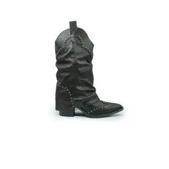 BOVINITA - Bota texana mujer con taco bucanera bratz Marron