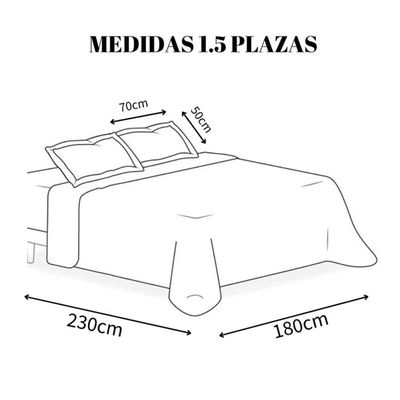 Imagen 2 del producto Quilt Cubrecama Verano 1.5 Plazas - Blanco M278