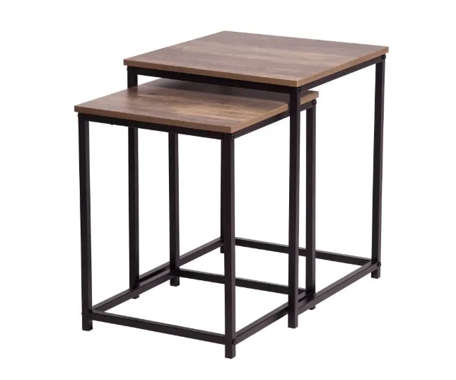 Mesa Centro Cuadrado Rustic tipo Nido