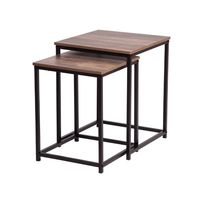 Mesa Centro Cuadrado Rustic tipo Nido