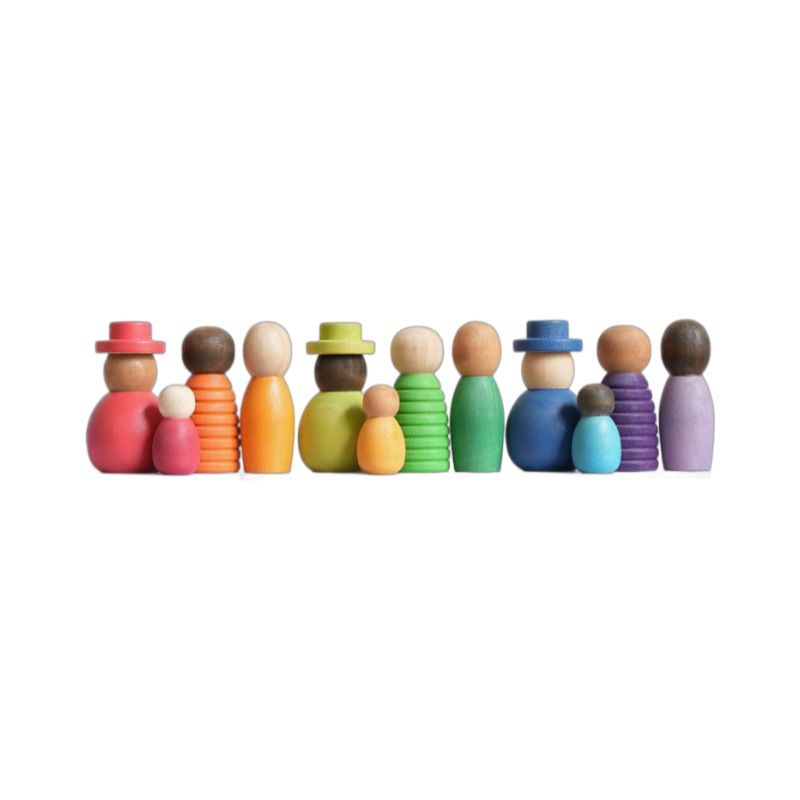 VATYERTY - Muñecos de madera World Little Man - 12 piezas - Madera
