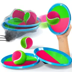 VATYERTY - 2 paletas + 2 pelotas - Juego de lanzar y atrapar