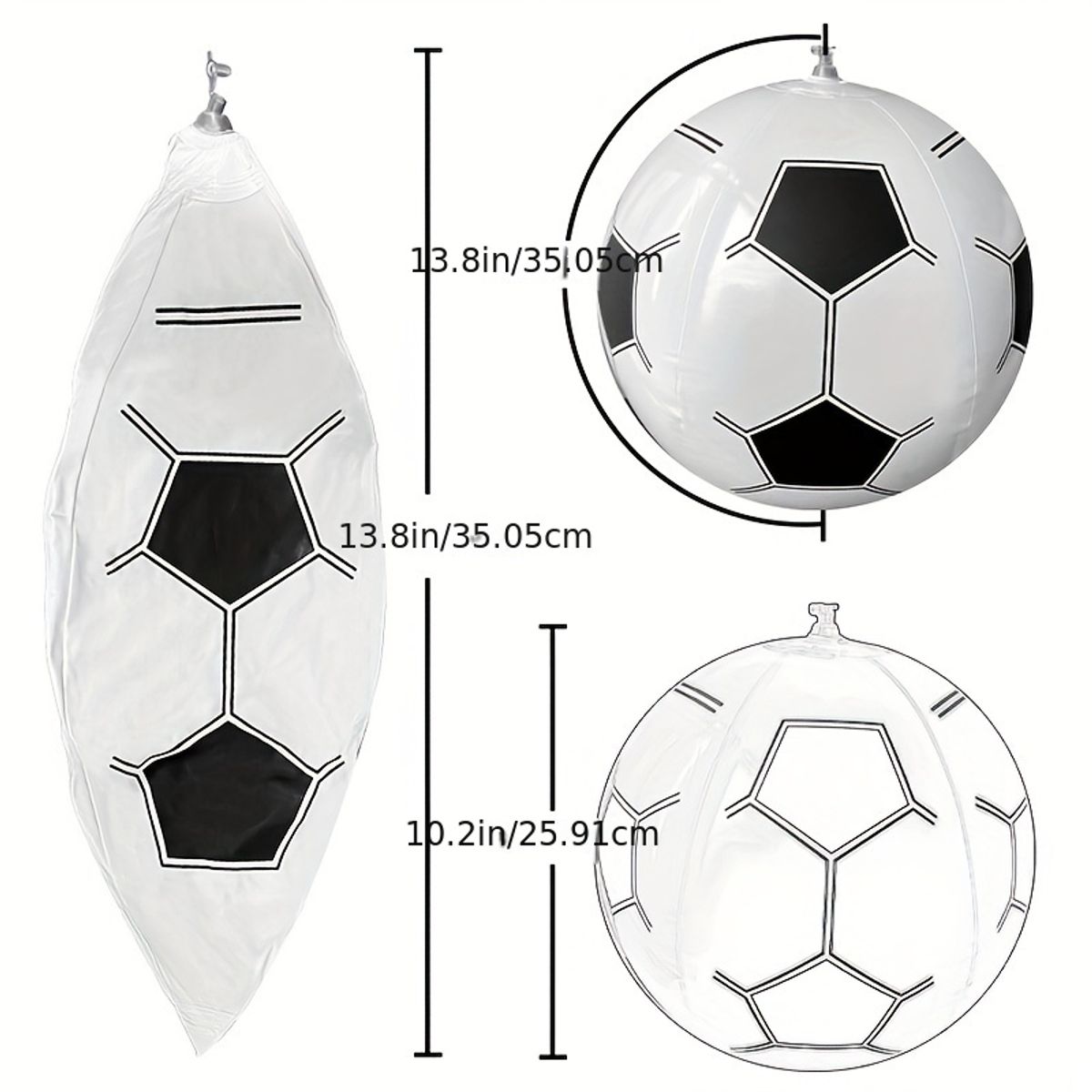 VATYERTY - 12 pelotas de fútbol inflables