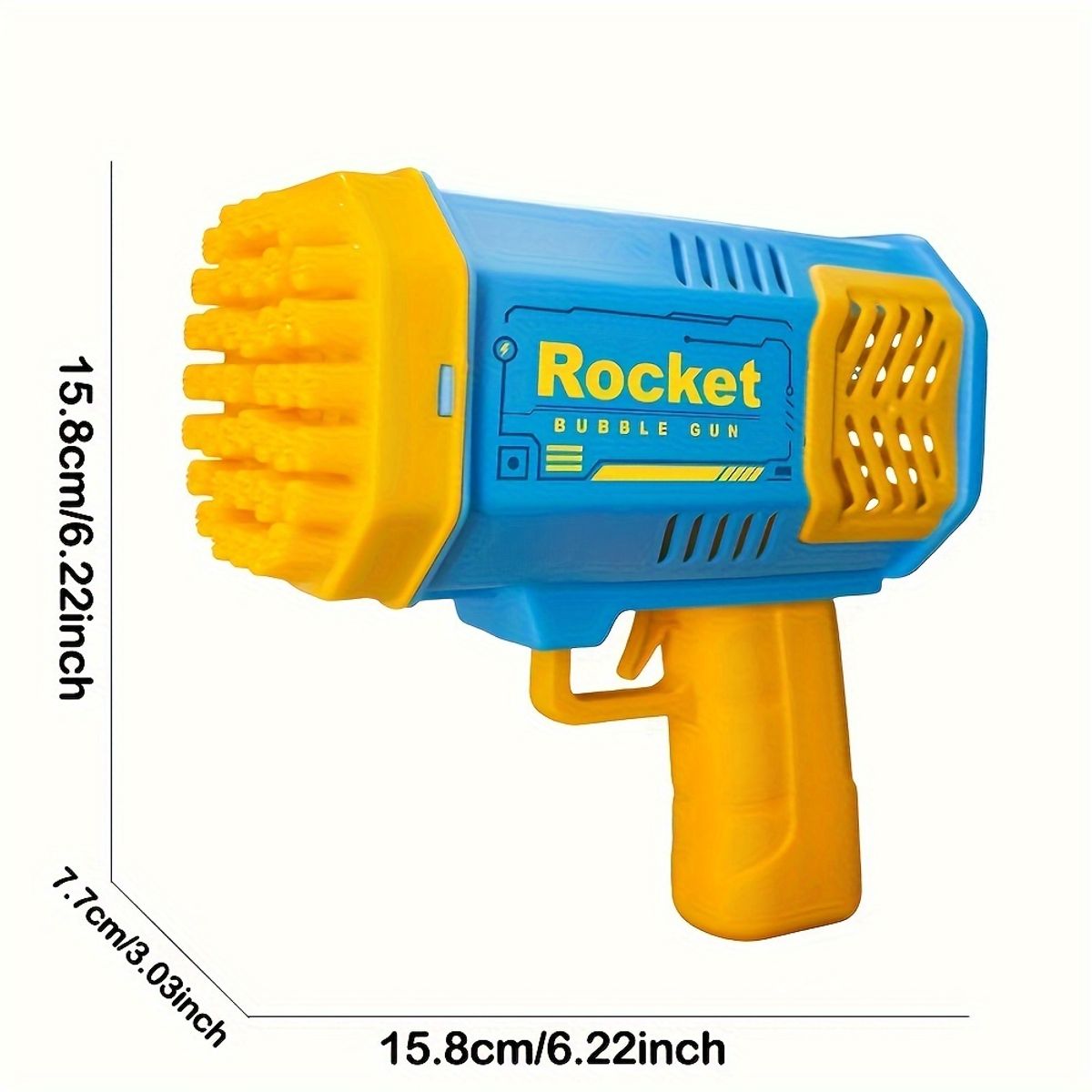 VATYERTY - Pistola de burbujas cohete Juguete con 40 luces LED Rosa