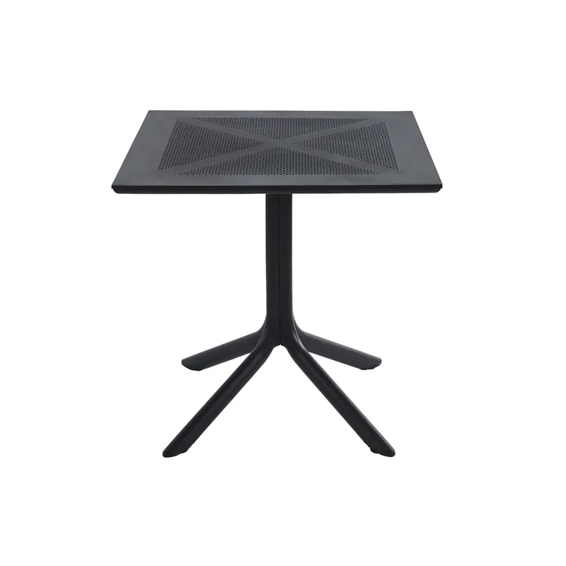 HABITA2 CHILE - Mesa Exterior Polipropileno Negra 80x80 cm