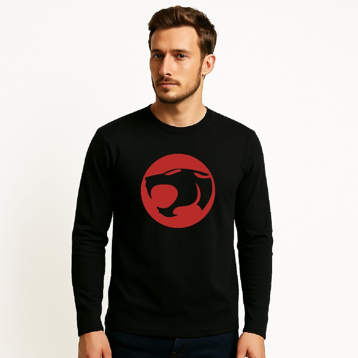 ROLY - Polera thundercats clásico manga larga para hombre cuello polo